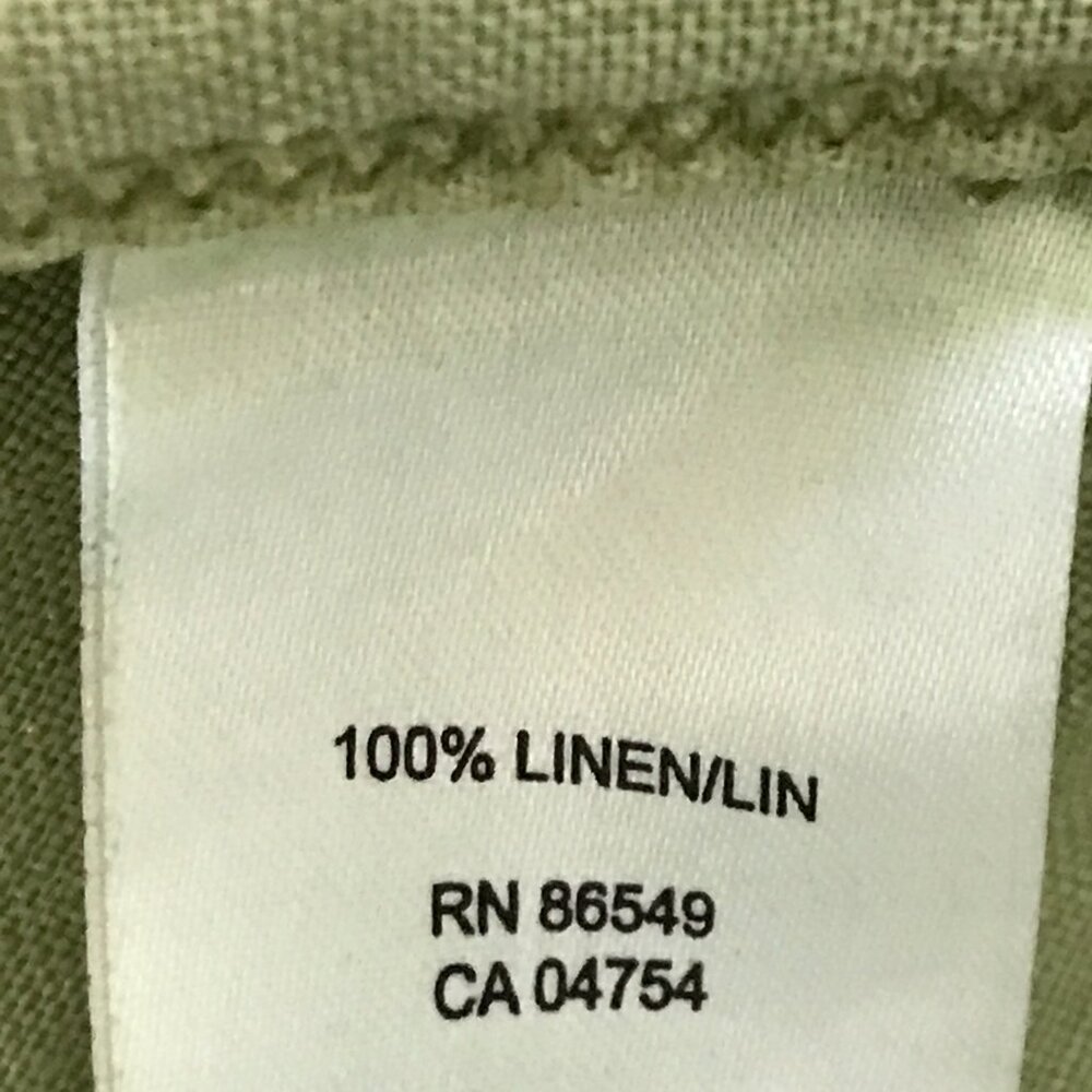 Tommy Bahama Relax 100% Linen Shirt Men XL Green Button Up Pocket Long Sleeve - Picture 15 of 16